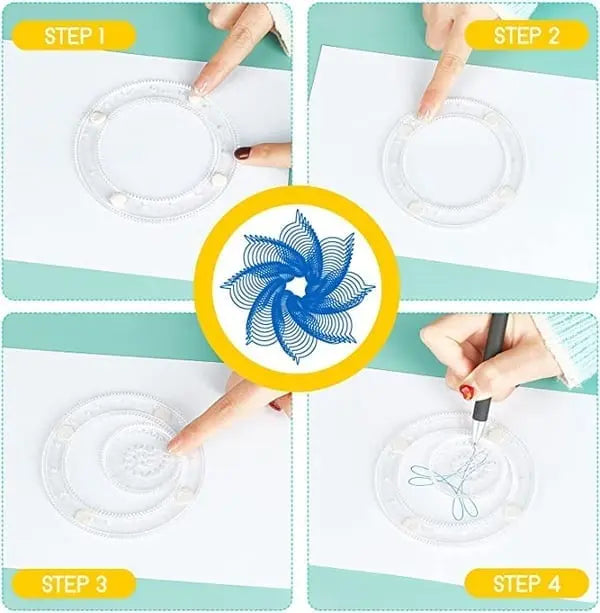 Spirograph Drawing Kit – 22-Piece Geometric Design Tool for Art & Crafts | Thomler