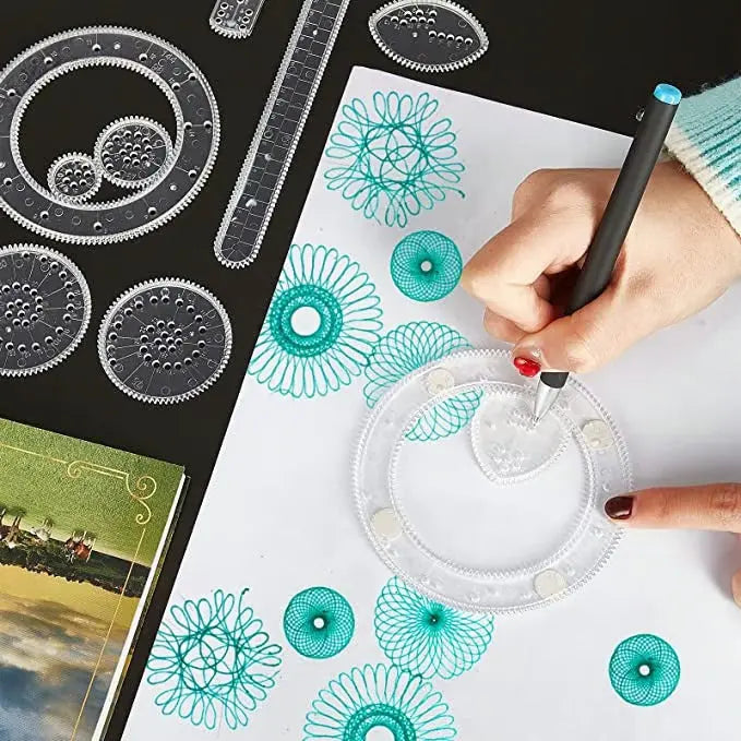 Spirograph Drawing Kit – 22-Piece Geometric Design Tool for Art & Crafts | Thomler