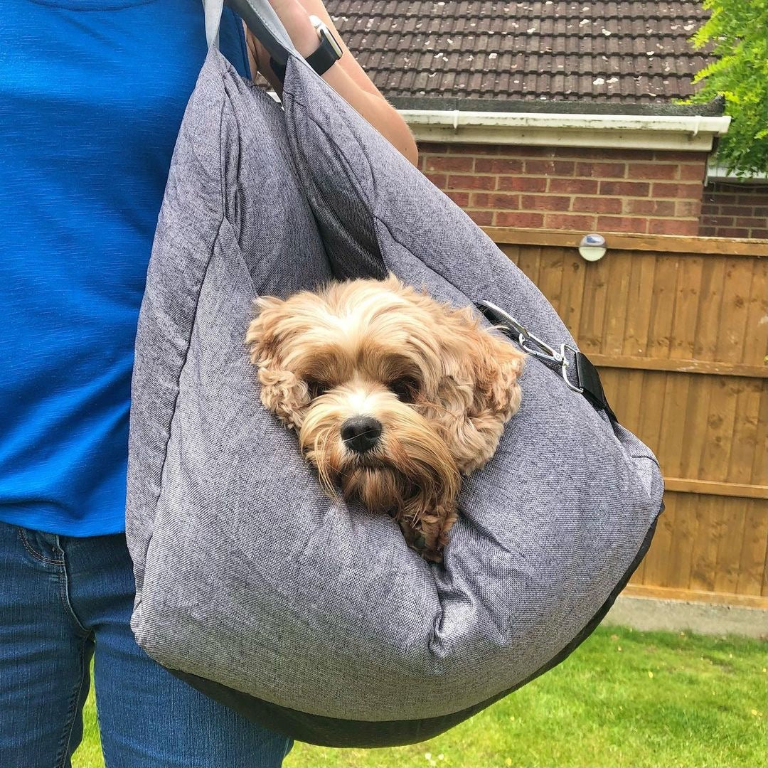 Portable Pet Carrier Booster Seat with Safety Harness and Washable Cover for Small Dogs | Thomler