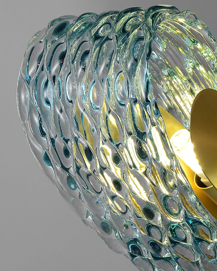 Chandelier Art Glass 19 Lights 95W Blue Peacock Dining Room Living Room Statement Lighting | Thomler