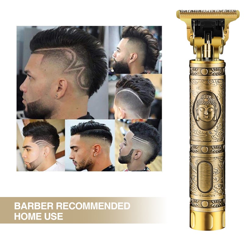 Cordless Precision Hair Clipper with T-Blade for Fade Cuts, Edge-Ups, Beard Shaping & Full Body Detailing – USB Rechargeable, 6-Hour | Thomler