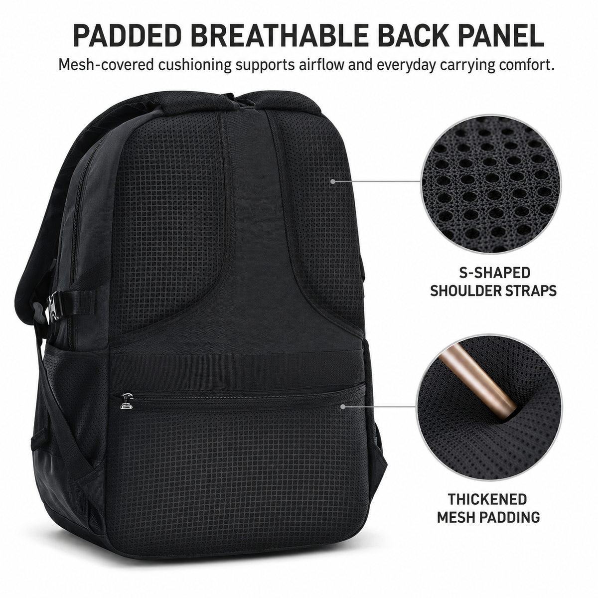 Multi-Compartment Student Backpack with Padded Laptop Sleeve & Adjustable Straps for School, College & Everyday Use | Thomler