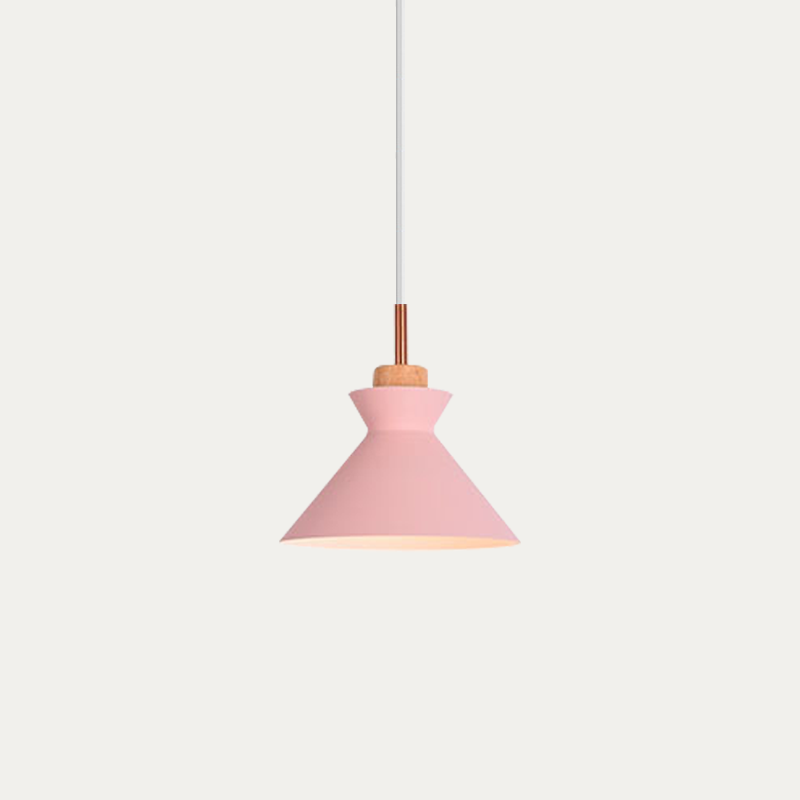 Pendant Light Wood 11 in E27 60W Scandinavian Style Living Room Bedroom Ceiling Lamp | Thomler