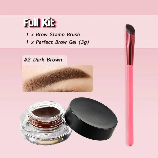 Eyebrow Hair-Stroke Stamp Brush – Instant Natural Brows with Microblading Effect for Powder, Gel & Pomade | Water-Resistant, Ergonomic | Thomler