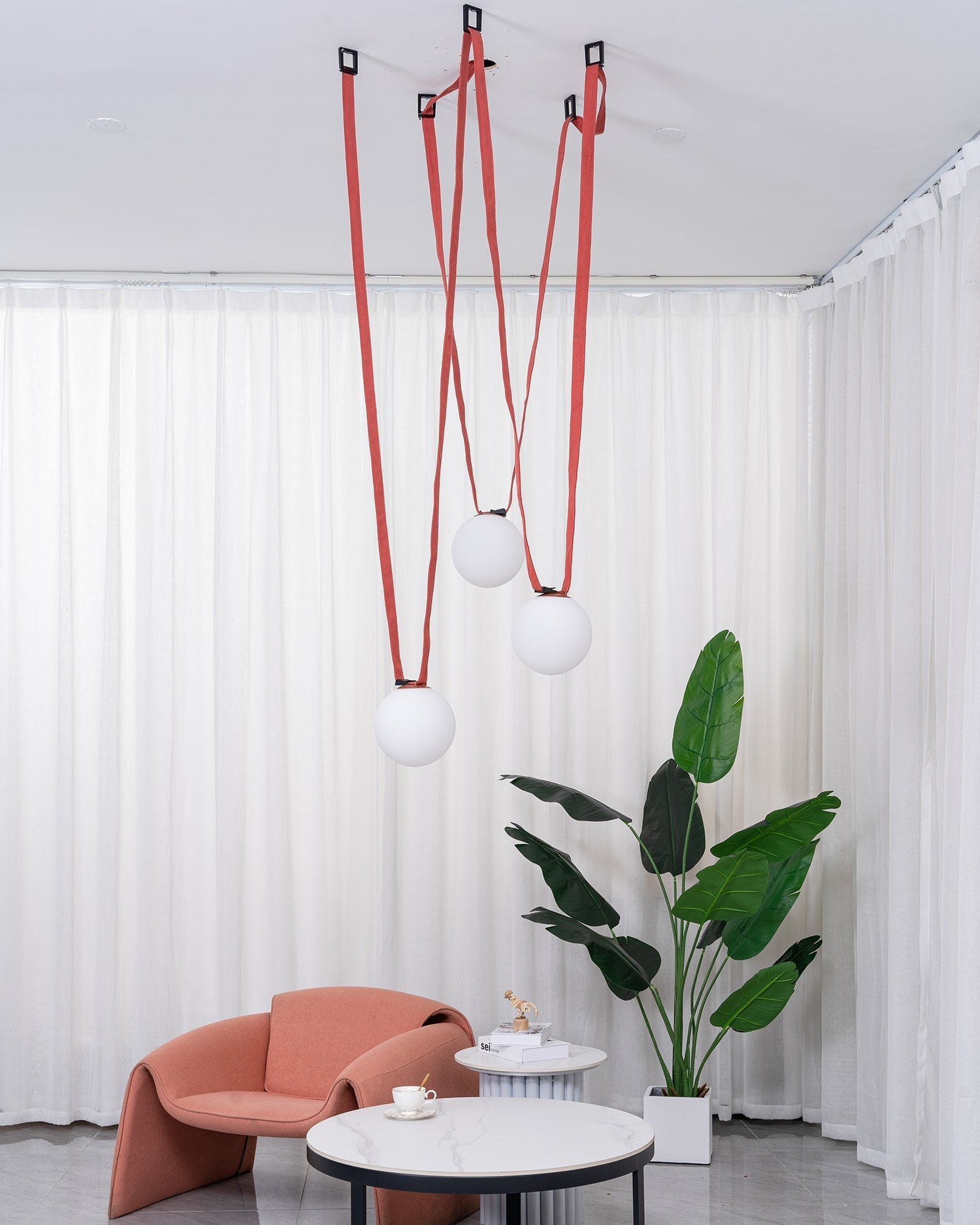 Pendant Light Leather 5.9 in Adjustable Living Room Dining Room Chandelier Modern Ceiling Fixture | Thomler