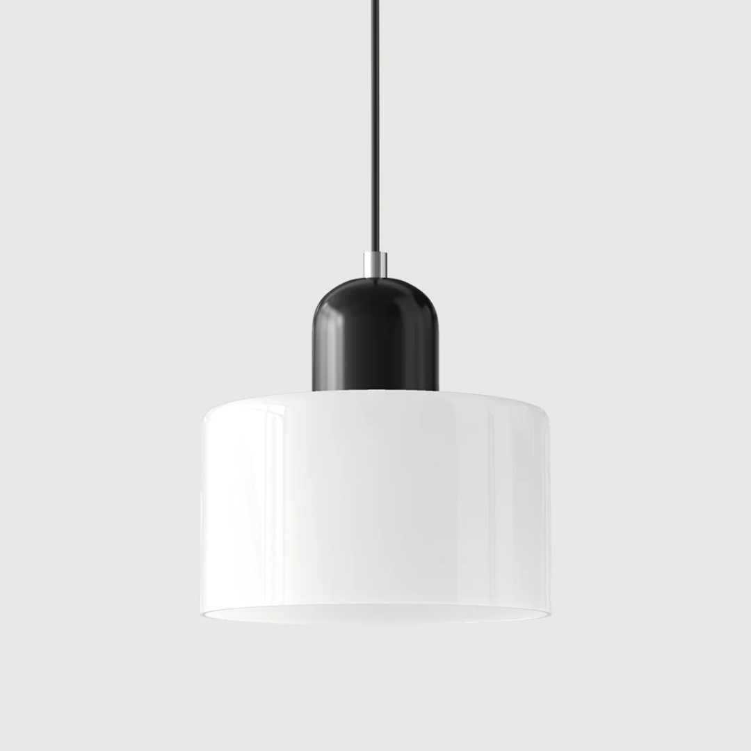 Mid-Century Glass Pendant Light – Adjustable Drop Ceiling Fixture with Colorful Dome Shade for Kitchen Island, Dining Room & Reading Nook | Thomler