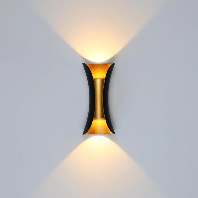 Wall Lamp Metal LED Up Down Outdoor Garden Entrance Patio Facade Lighting Black White Weather Resistant | Thomler
