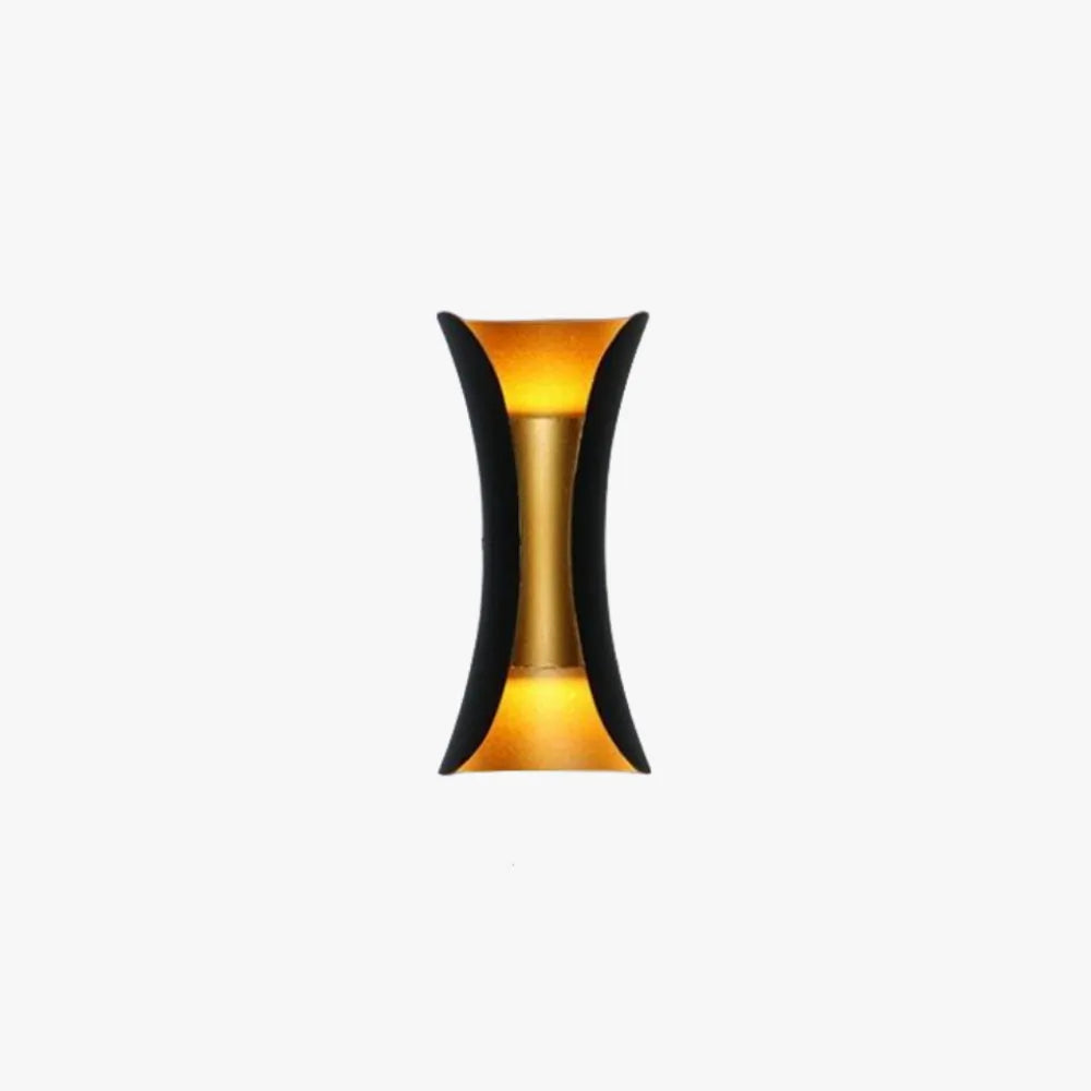 Waterproof Curved LED Outdoor Sconce Hardwired Wall Light for Patio Garden & Entryway | Thomler