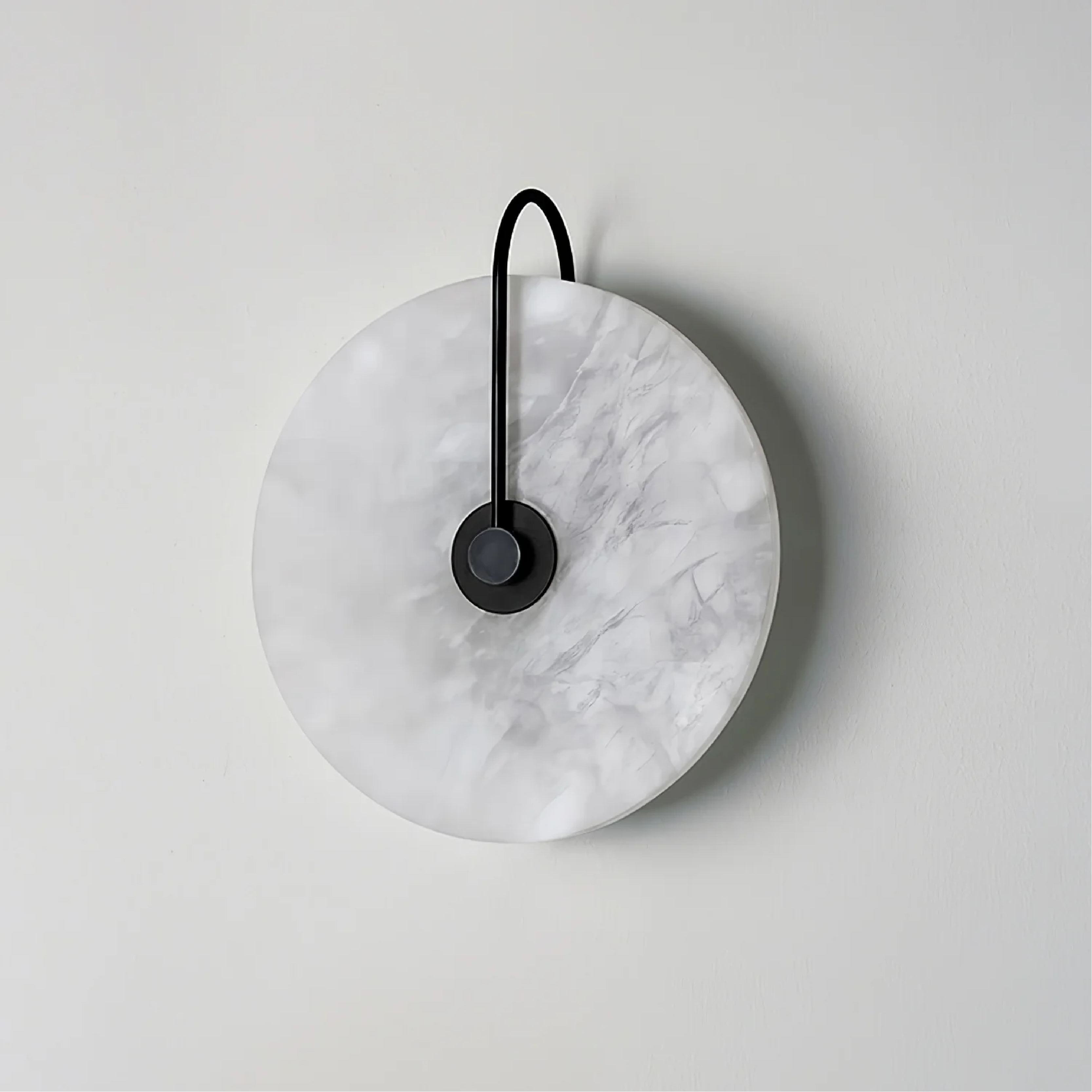 Wall Lamp Alabaster Disc 30.0 cm Gold Living Room Bedroom LED Sconce Luxury Ambient Wall Lighting | Thomler