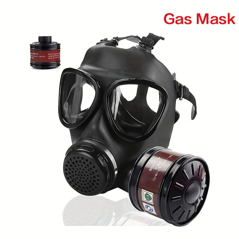 Full Face Respirator with 40mm Activated Carbon Filter for Chemical Fume Protection | Industrial Gas Mask for Paint Spray Cleaning | Thomler
