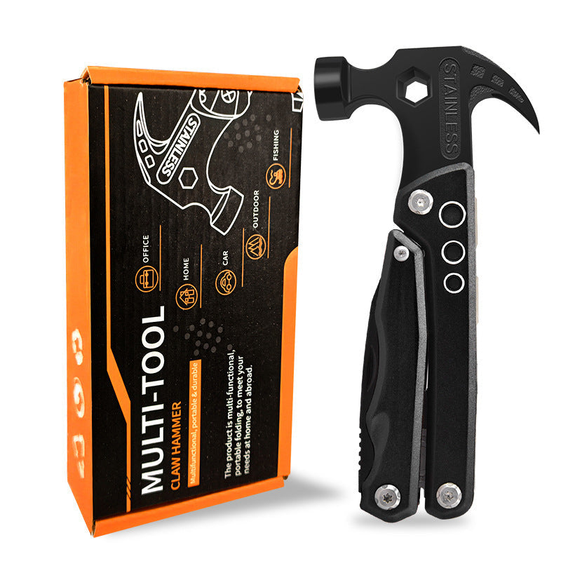 Compact Utility Hammer with 19 Built-In Tools for Home Repair, Camping, DIY Projects & Emergency Kits | Thomler