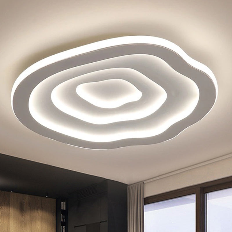 LED Ceiling Light Flush Mount 16"/20"/24" Round White Acrylic Low-Profile Fixture Warm & Cool White for Bedroom Kitchen Living Room Hallway | Thomler