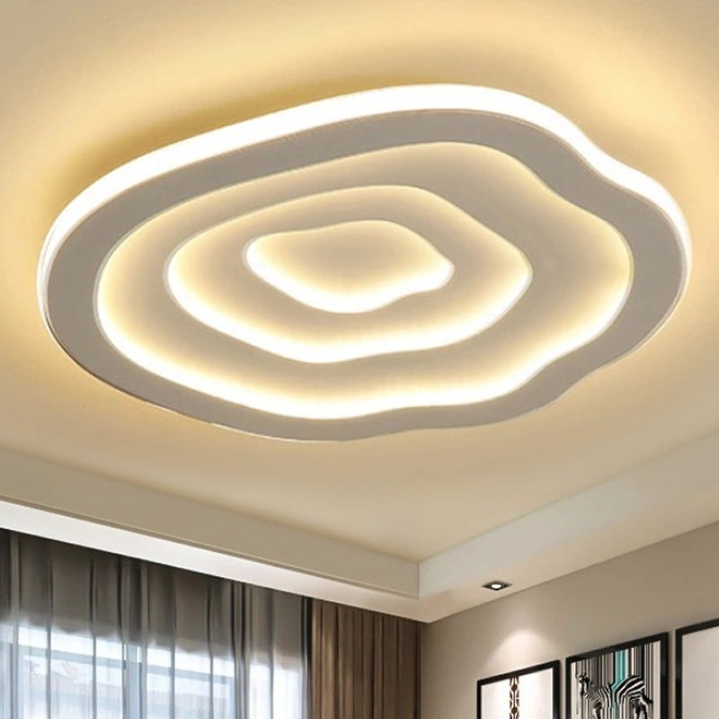 LED Ceiling Light Flush Mount 16"/20"/24" Round White Acrylic Low-Profile Fixture Warm & Cool White for Bedroom Kitchen Living Room Hallway | Thomler