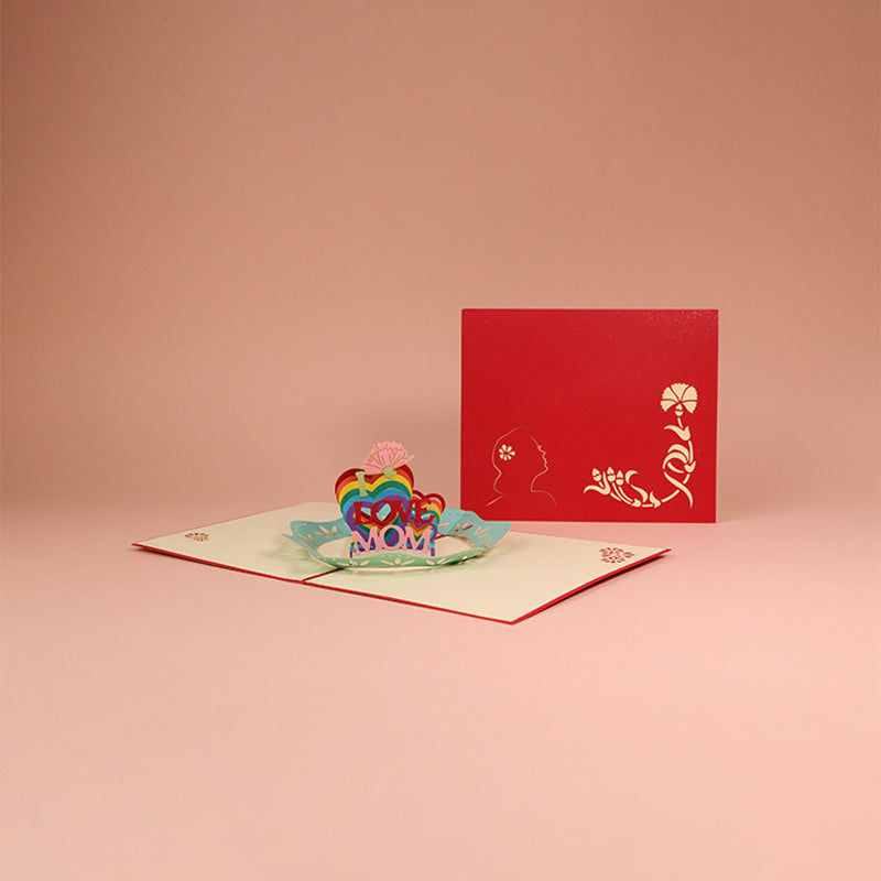 Popup Flower Greeting Card with 3D Laser-Cut Design for Mom, Grandma & Special Occasions | Thomler