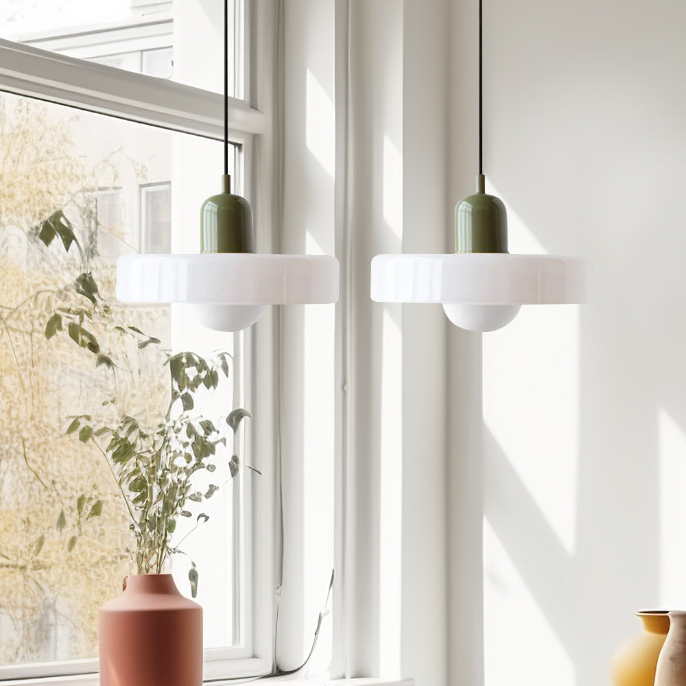 Pendant Light Glass Double Shade G9 35.0 cm Dining Room Kitchen Island Ceiling Fixture Modern Hanging Lamp | Thomler