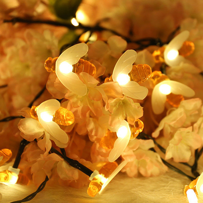 Solar Honeybee String Lights Outdoor Art Deco Multi-Color LED Garden Patio Decorative Light Strand Weatherproof for Yard Deck Fence Party | Thomler