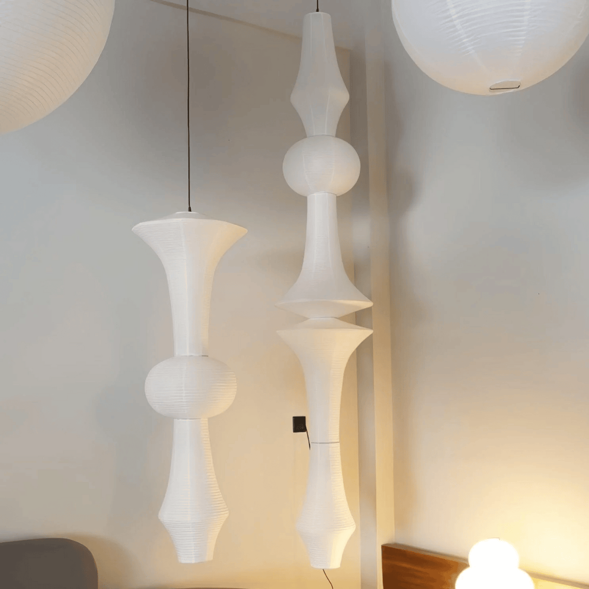 Japanese Paper Pendant Light – Sculptural Ceiling Fixture for Modern & Minimalist Interiors | Thomler
