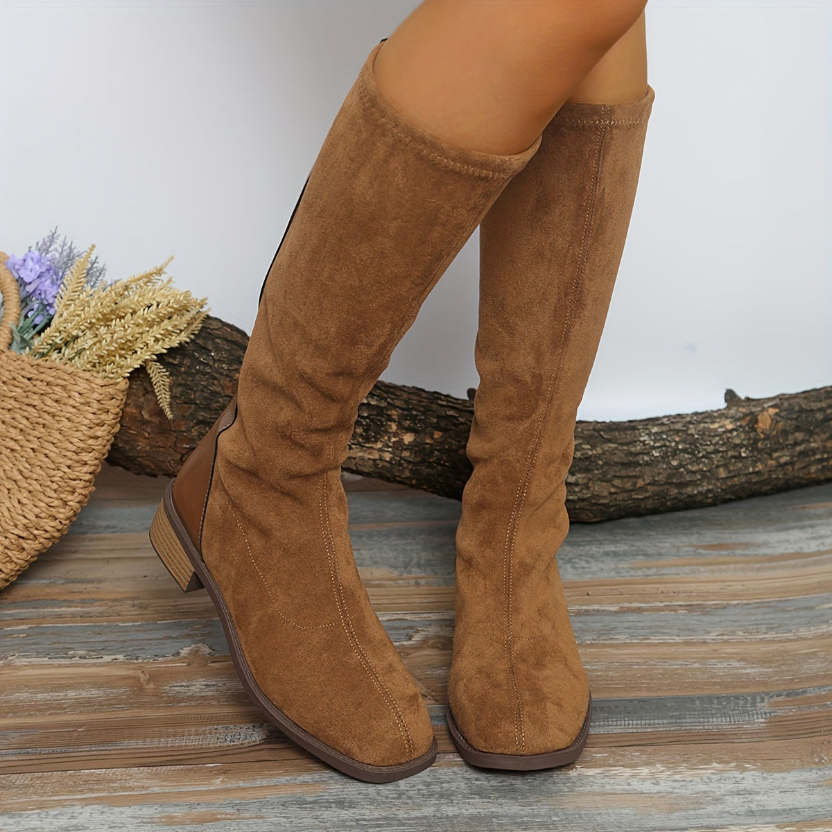 Women's Block-Heel Boots with Soft Lining – Faux Leather Western Ankle Booties for Fall & Winter | Thomler