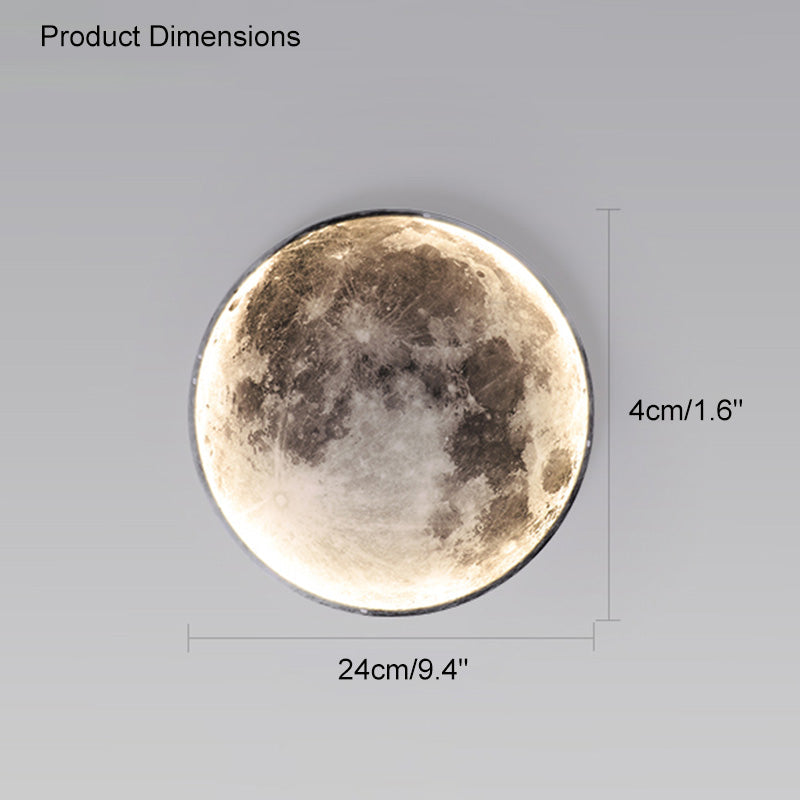 Wall Lamp PVC 24.0 cm 11W Moon Motif Living Room Bedroom Dimmable LED Wall Light Remote Controlled | Thomler