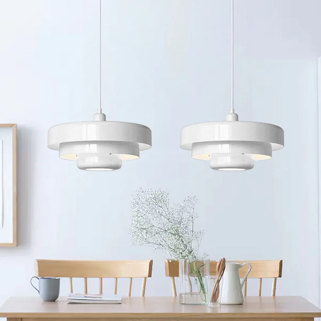 Pendant Light Laminated Metal Ø35.0 cm Adjustable Orange Dining Room Living Room Hanging Ceiling Lamp | Thomler