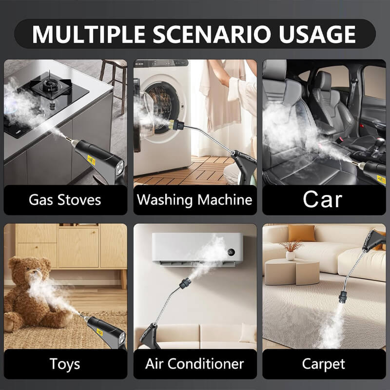 High-Power Electric Steam Cleaning Machine for Home & Auto | 2500W Handheld Steam Cleaner with Attachments | Multi-Surface Sanitizing Tool | Thomler