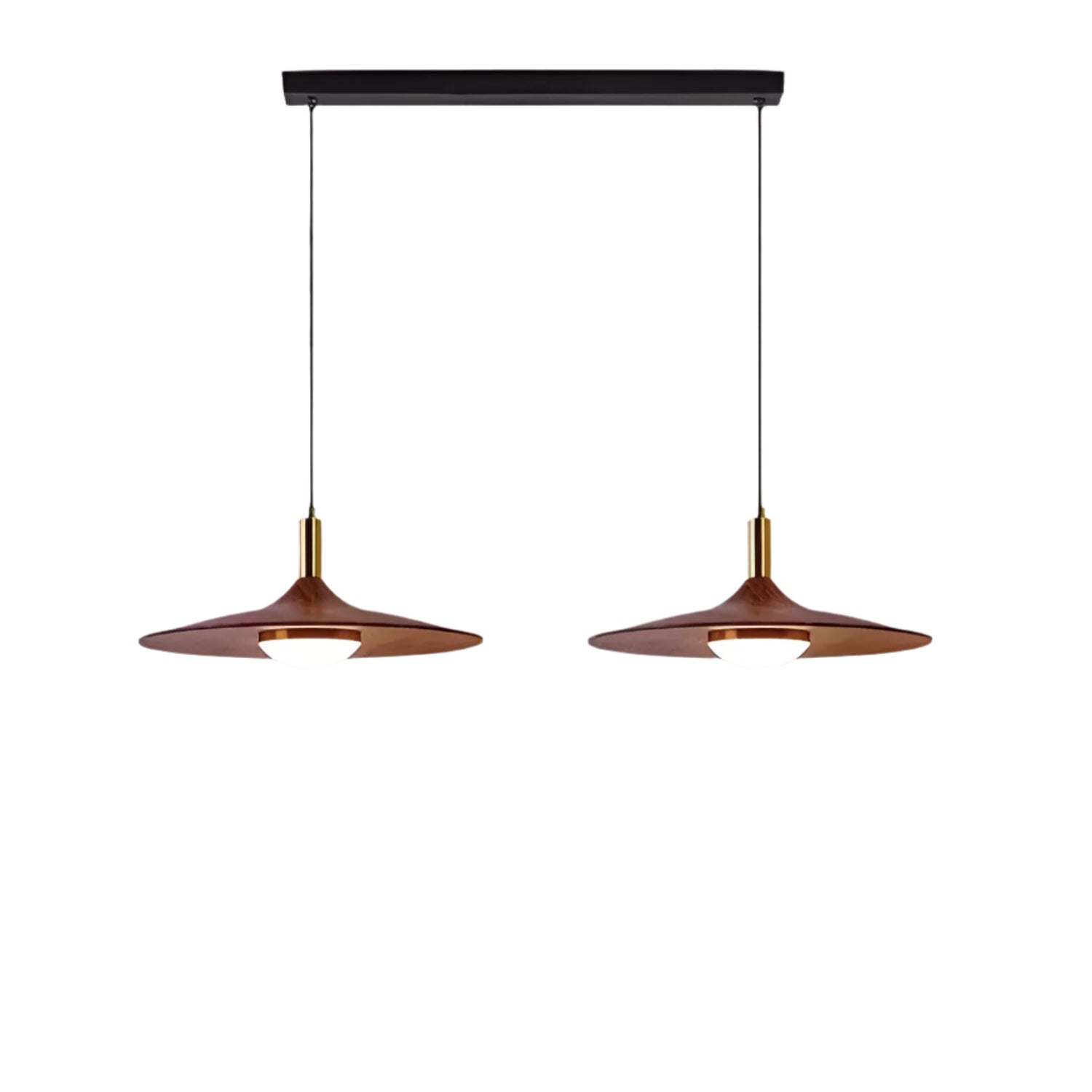 Pendant Light Iron Wood Finish 9.8 in 13.8 in Adjustable Dining Room Kitchen Island Hanging Ceiling Lamp Scandinavian | Thomler