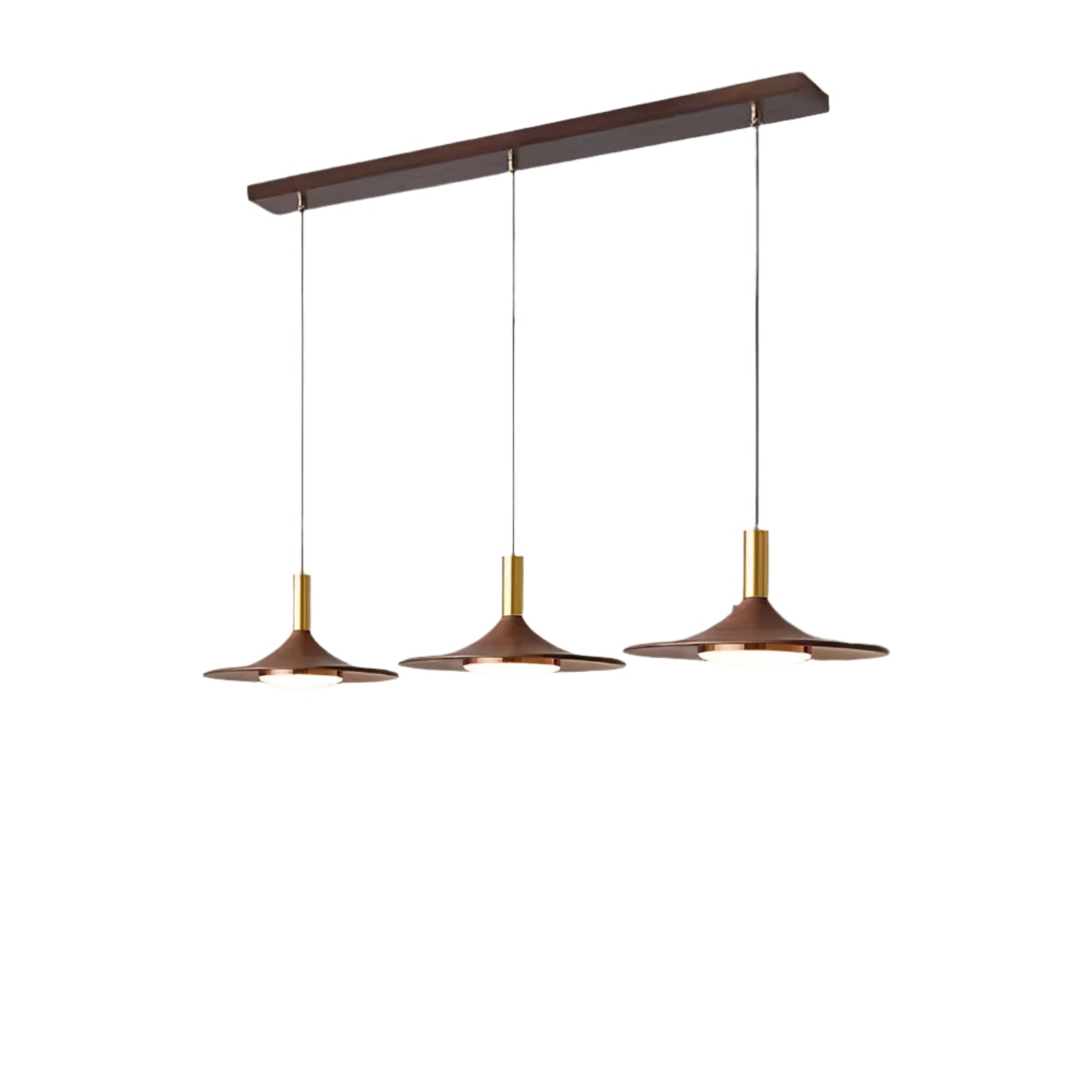 Pendant Light Iron Wood Finish 9.8 in 13.8 in Adjustable Dining Room Kitchen Island Hanging Ceiling Lamp Scandinavian | Thomler