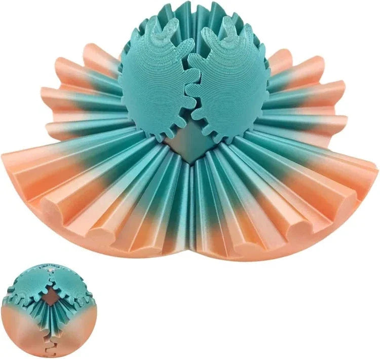 3D Printed Interlocking Gear Sphere Fidget Toy Desktop Stress Relief Ball Mechanical Puzzle for Focus & Anxiety | Thomler