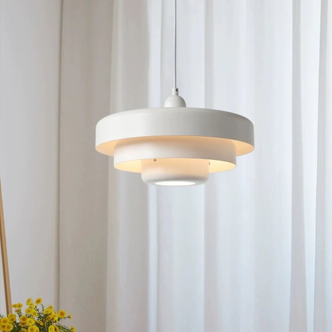 Pendant Light Laminated Metal Ø35.0 cm Adjustable Orange Dining Room Living Room Hanging Ceiling Lamp | Thomler