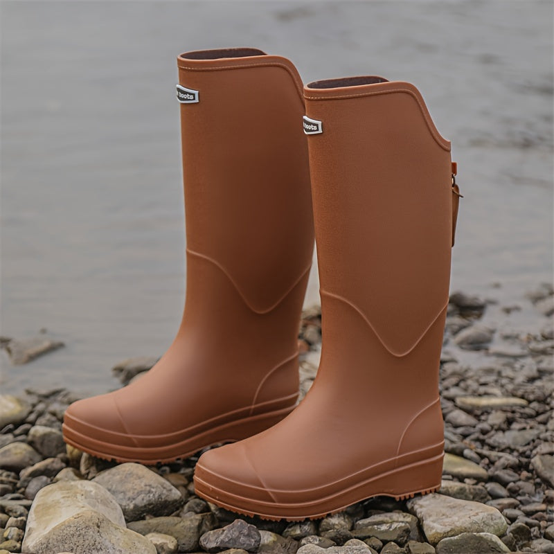 Tall Waterproof Rain Boots for Women – Anti-Slip Outdoor Footwear for Wet Weather, Garden, Festivals | Thomler