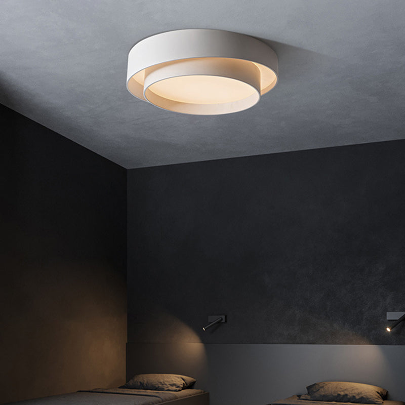 Round LED Ceiling Light 16-24 Inch White Metal Flush Mount Modern Dimmable Fixture for Bedroom Living Room Kitchen | Thomler