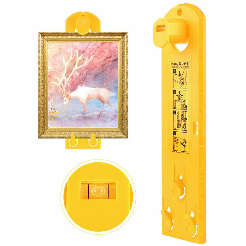 Picture Hanging Tool with Built-In Level for Walls - Frame Alignment Helper with Nail Marking System - Wall Decor Installation Aid for | Thomler