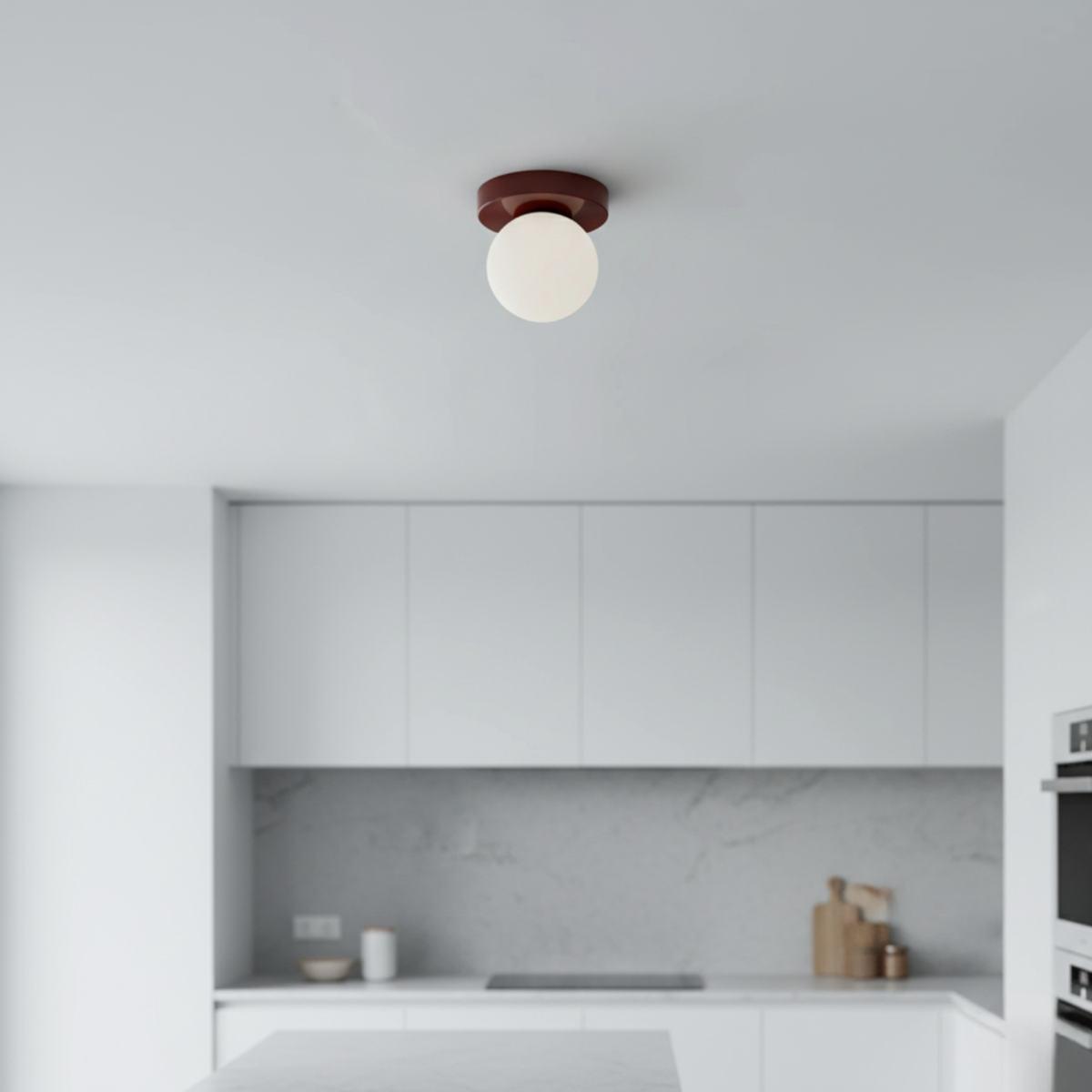 Frosted Sphere Sconce & Flush-Mount Fixture – Dual-Install LED Globe for Entry, Bedroom & Living Spaces | Thomler