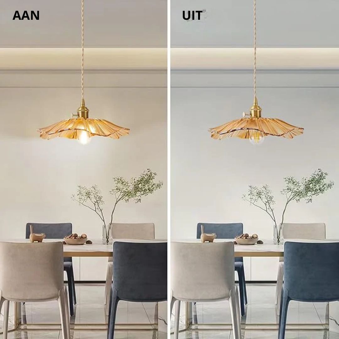 Pendant Light Ribbed Glass 28.0 cm Deep Red Dining Room Kitchen Island Hanging Ceiling Lamp Vintage E27 Adjustable Cord | Thomler