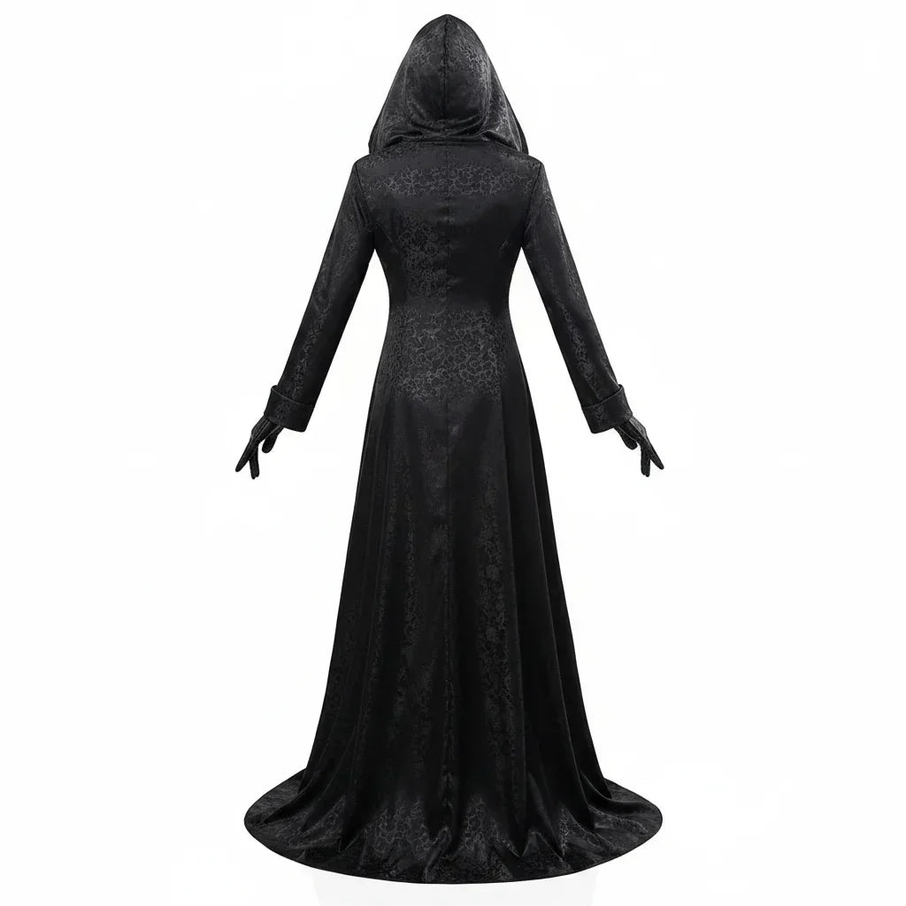 Gothic Vampire Lady Costume with Floor-Length Gown & Structured Coat – Complete Cosplay Set | Thomler