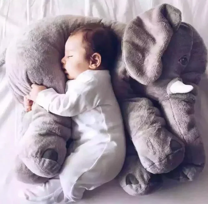 Plush Elephant Cushion Toy for Babies & Toddlers – Soft Nursery Decor – Nursery Accent Pillow for Kids Bedroom Playroom – Large Stuffed Anim | Thomler