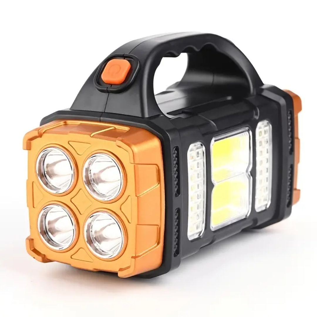 Flashlight Solar Powered 15.3 cm Portable Emergency Camping Power Bank LED Torch Waterproof Outdoor Light | Thomler