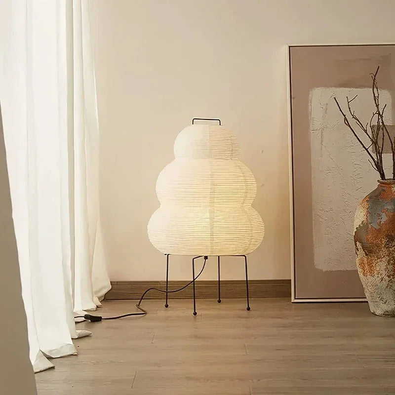 Floor Lamp Rice Paper 40.0 cm White Living Room Bedroom Japanese Style Mood Lighting Decorative Accent Lamp | Thomler
