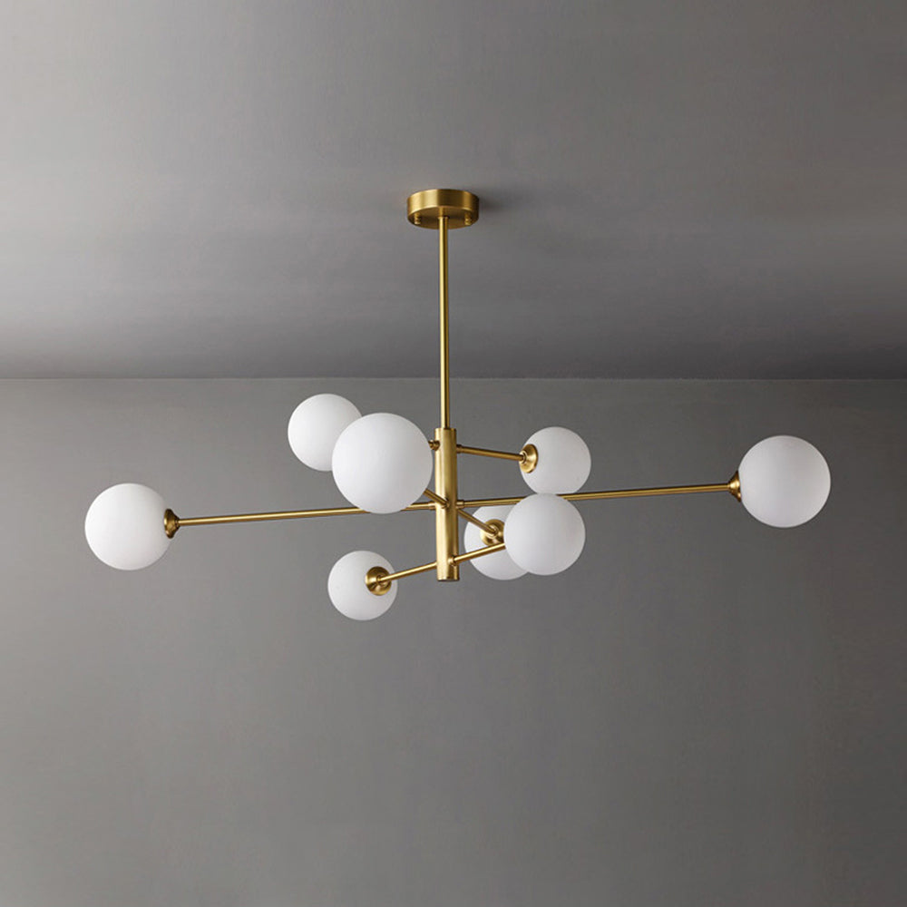 Ceiling Pendant Light Metal Glass 60.0 cm Adjustable Living Room Dining Area Hanging Lamp Modern Sphere Design | Thomler