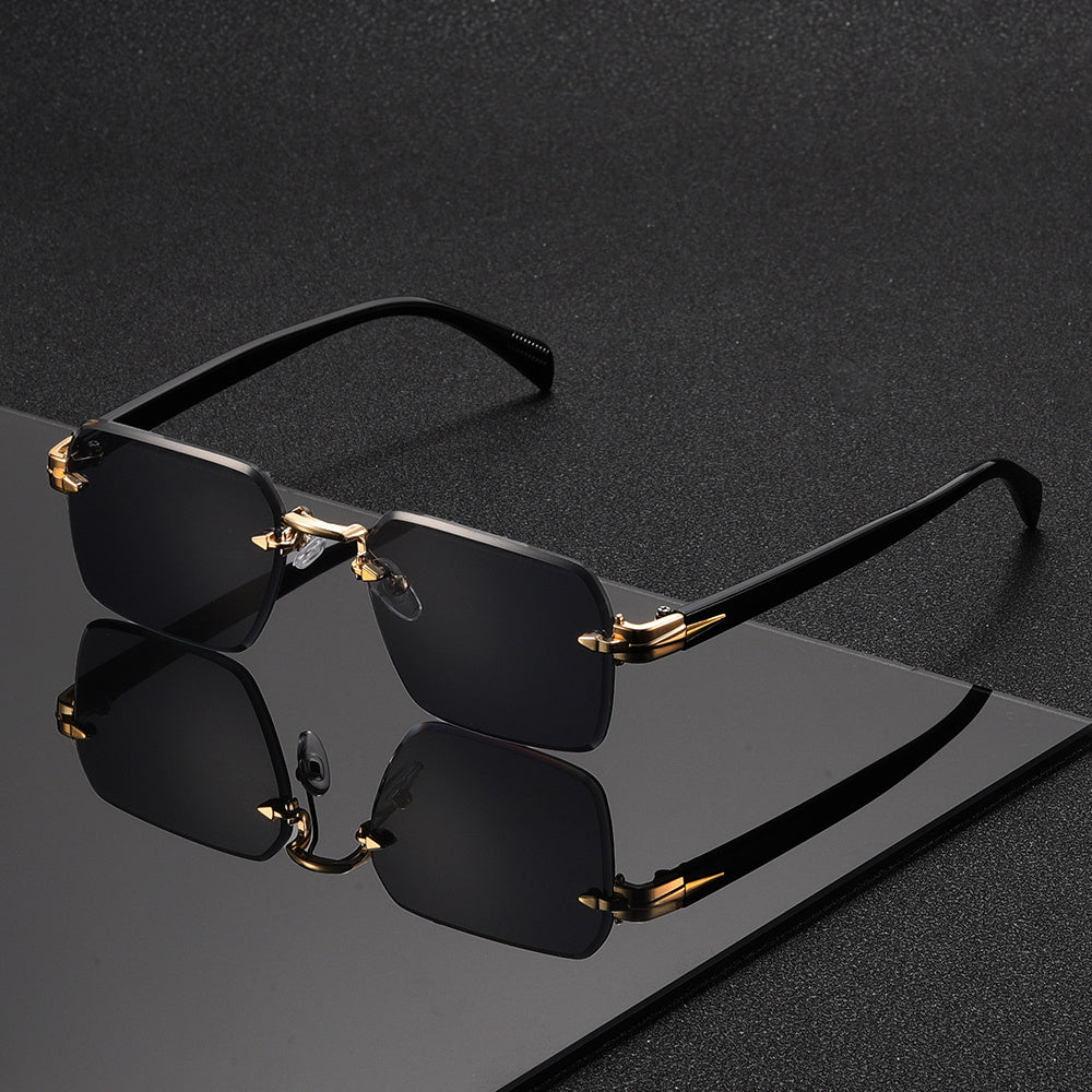 Rimless Square Eyeglasses for Men – Lightweight Metal Frame with Modern Minimalist Style | Thomler