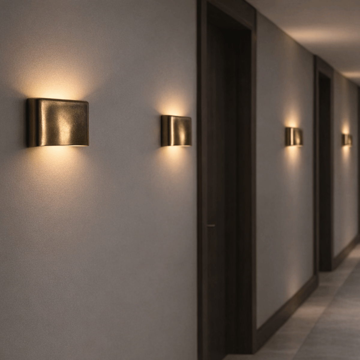 Architectural LED Sconce Bronze Finish Dual-Beam Modern Waterproof Fixture Indoor Outdoor Hallway Accent | Thomler