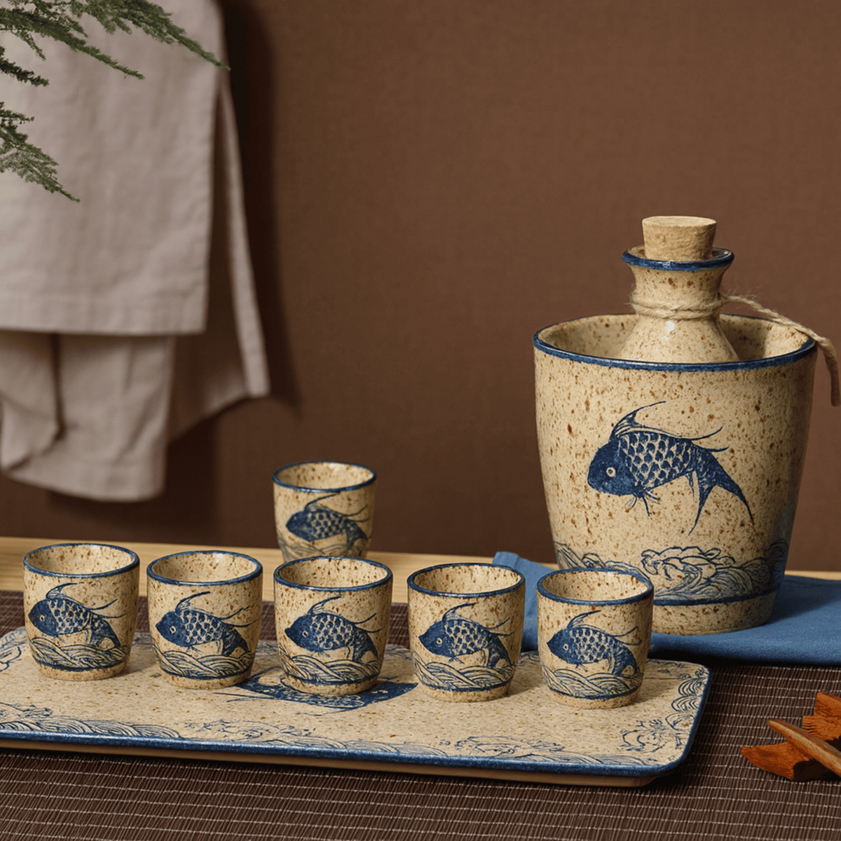 Handcrafted Porcelain Beverage Server with Traditional Design for Wine & Liquor | Thomler