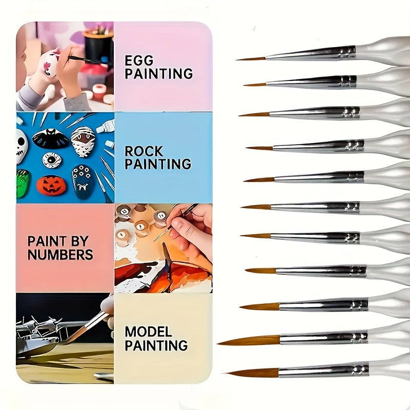 Fine Detail Brush for Painting – Precision Art Brush for Acrylic Oil Watercolor Canvas Work Model Building Miniatures | Thomler