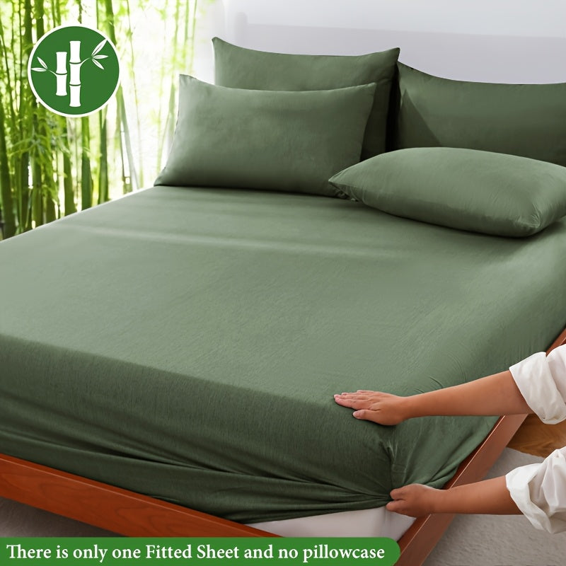 Bamboo Fiber Fitted Sheet Deep Pocket Breathable Cooling Bed Sheet Moisture Wicking Soft Bedding for Summer Twin Full Queen King Cal King | Thomler