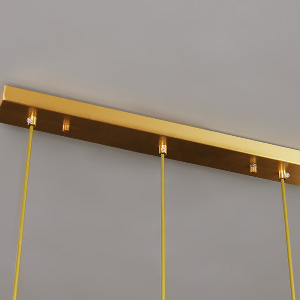 Pendant Light Glass Metal Adjustable Gold Dining Room Kitchen Island Hanging Ceiling Lamp Modern Teardrop Lighting | Thomler