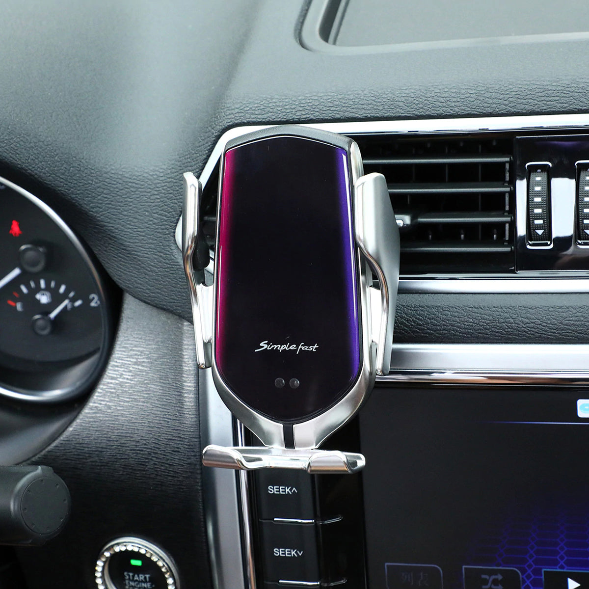 Auto-Grip Wireless Charging Phone Mount for Car Vent - Infrared Sensor, 360° Rotation, Qi Fast Charge Holder | Thomler