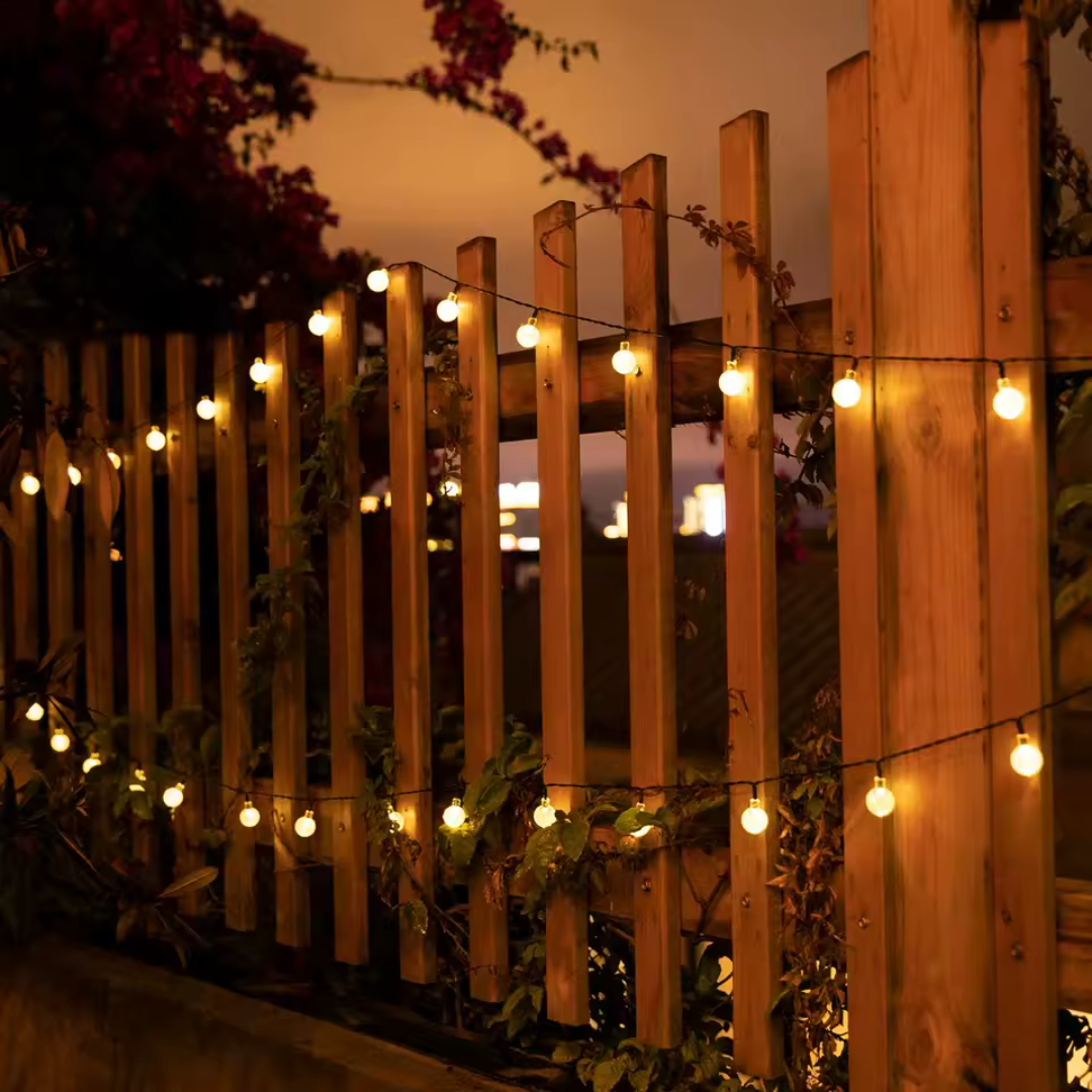 Solar-Powered Crystal Globe String Lights – Waterproof LED Outdoor Decor for Camping, Patio & Backyard | Thomler