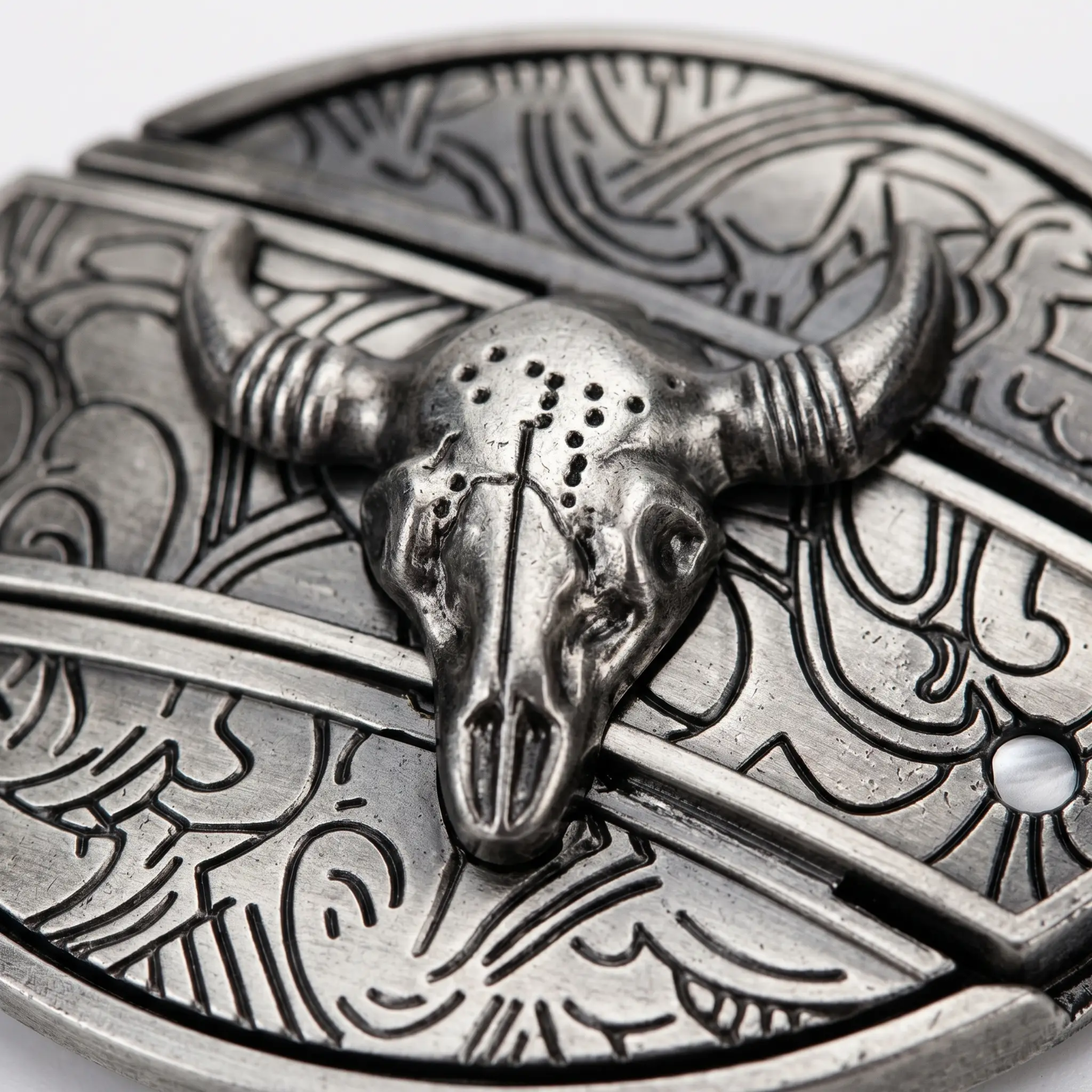 Western Engraved Zinc Alloy Accessory for 1.5 in Straps with Concealed Utility Tool for Men | Rodeo Ranch Rider Apparel | Thomler