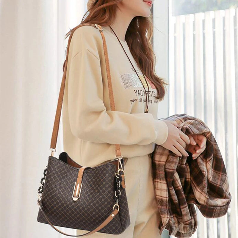Structured Shoulder Bag with Top Handle – Vegan Leather Crossbody Purse for Women – Everyday Tote with Adjustable Strap for Work & Weekend | Thomler