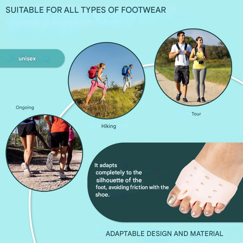 Gel Toe Spacers with Cushion Pads for Bunions & Overlapping Toes – Silicone Foot Support for Pain Relief & Realignment in Shoes or | Thomler